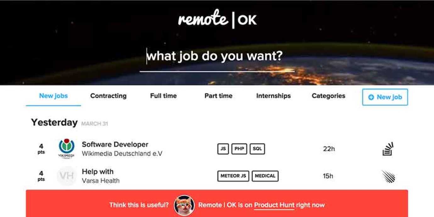 remoteok.io screenshot.