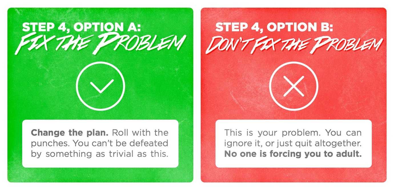 When things go wrong, step 4: fix the problem (or don’t).