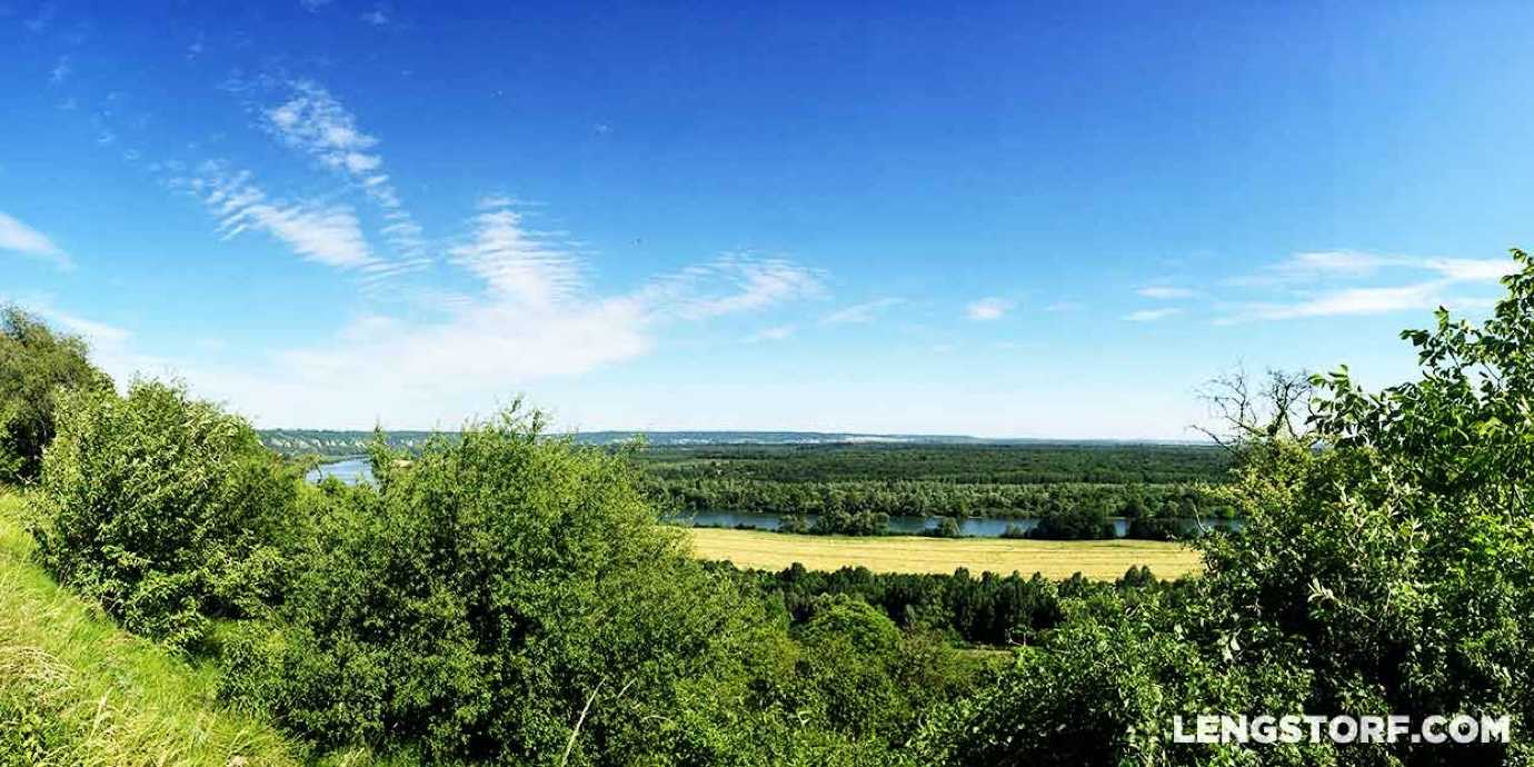 Blue skies over Giverny, France.