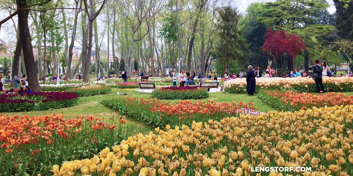 Gülhane Parkı in Istanbul, Turkey.