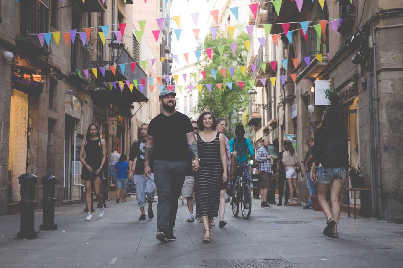 Marisa and Jason in Barcelona.