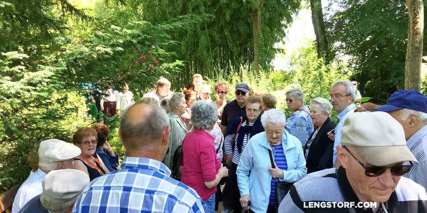 Tourists at Monet’s Garden in Giverny, France.